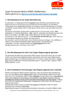 stellungnhme ig pronotfallradio zum bericht des regierungsrates